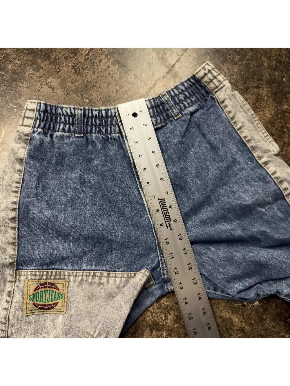 Vintage USA Levi’s Sport Jeans Baggy Blue Denim Elastic Waist L 32